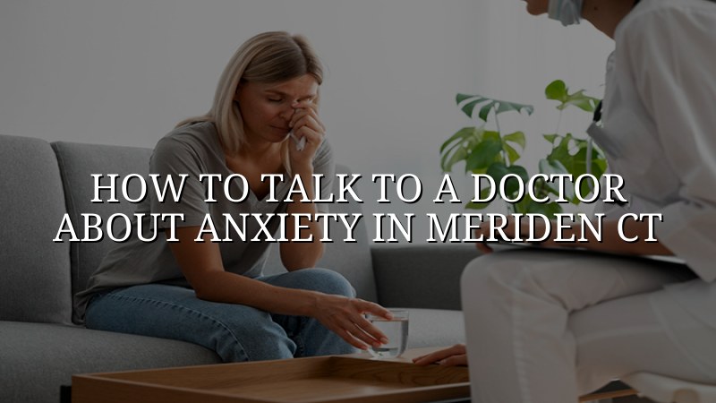 Adult patient talking with a psychiatric provider about anxiety