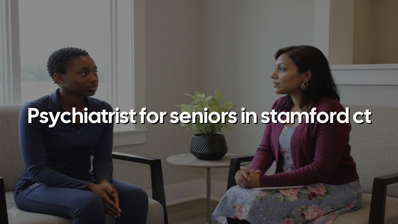 Older adult speaking with a psychiatric clinician in Connecticut