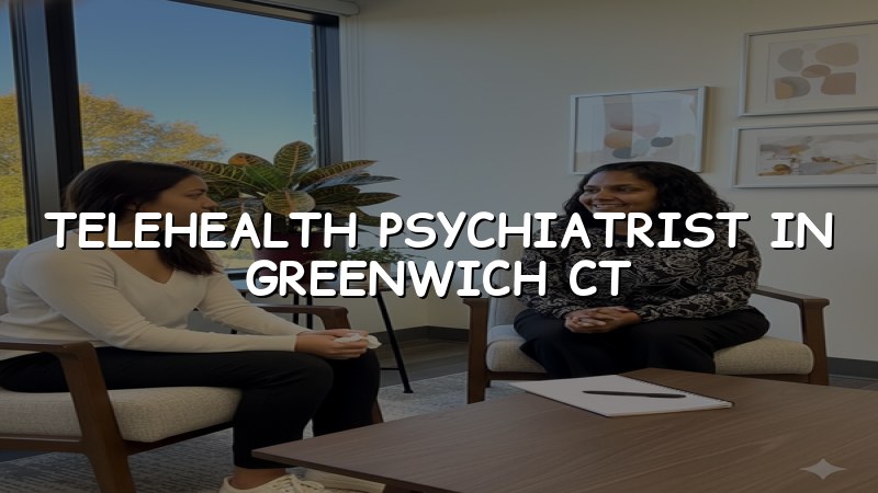 Telehealth psychiatry visit for an adult patient in Connecticut