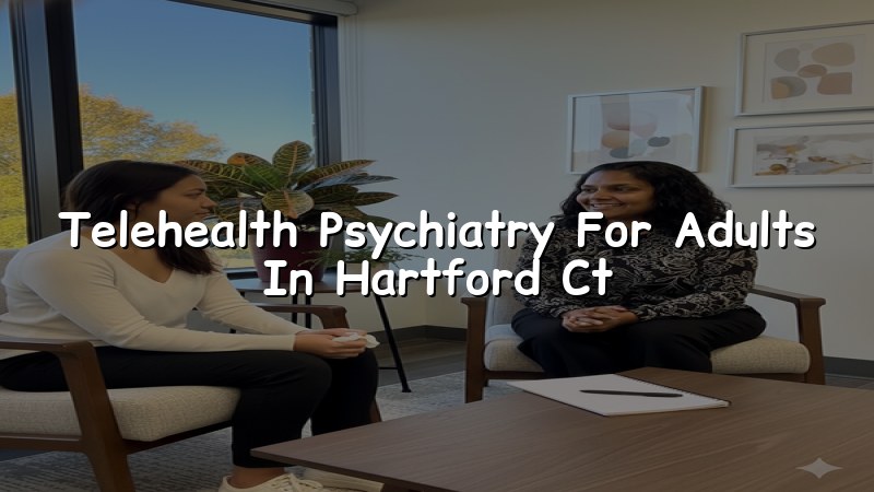 Telehealth psychiatry visit for adults in Hartford, CT