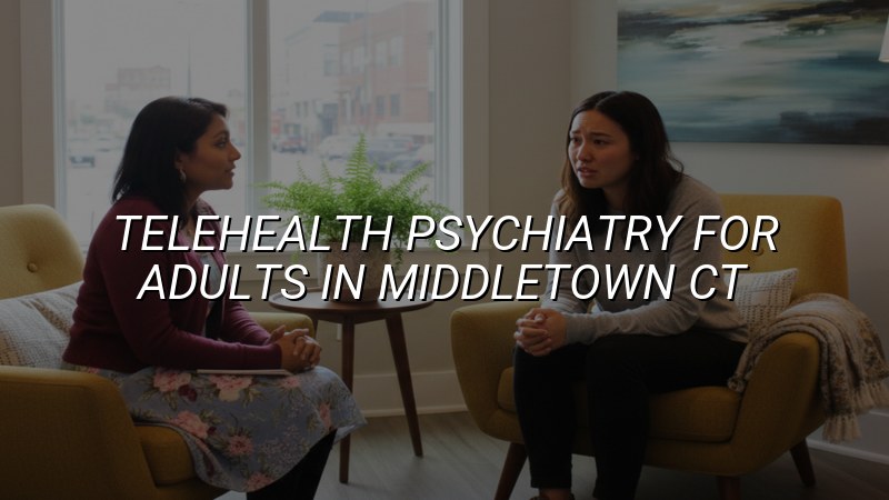 Telehealth psychiatry visit for adults in Connecticut